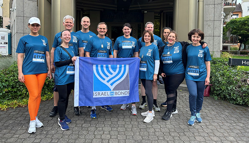 Israel Bonds Germany and ZWST participated in the JP Morgan Corporate Challenge on 5th June 2024, in Frankfurt am Main.