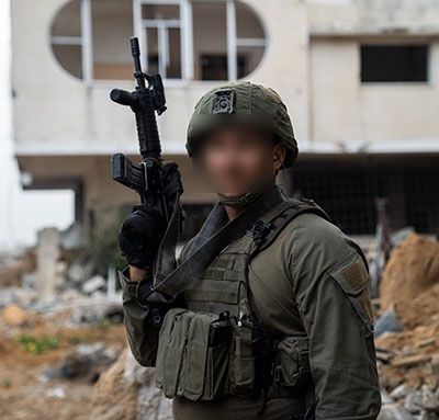 Laura's son in law, Major J, currently serving in the IDF reserves.