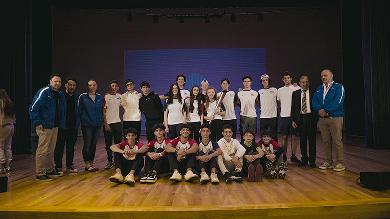 MX-Maccabi-photo-4 At the Monte Sinai School, students welcomed the torch with pride, joining Jewish schools across the community in celebrating the upcoming Maccabi Games.