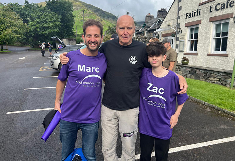 KOL-Sept-UK-Photo-Zachary-and-Dad-1 Zachary Fels with his dad Marc and mountaineer Alan Hinkes