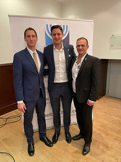 Yaniv Tessel, Head of the Economic and Trade Mission at the Israeli Embassy with Sebastian Hoffmann and Michael Grauss