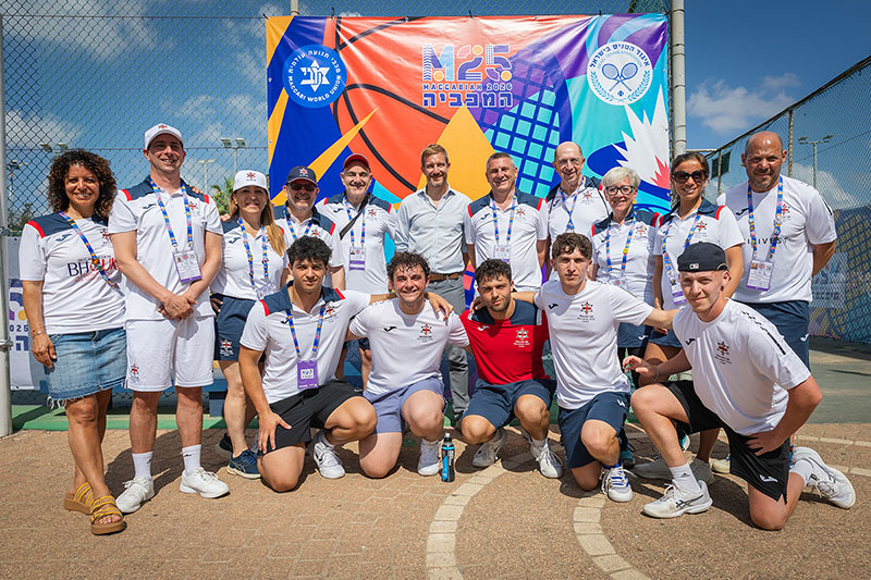 Team Maccabi GB at the 22nd Maccabiah Games in Israel.